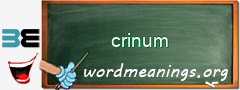 WordMeaning blackboard for crinum